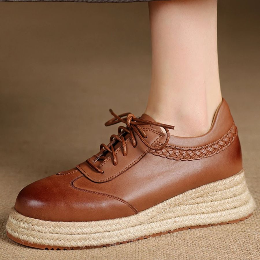 Oxford Brogue Leather - EAGSITY Sepatu Oxford Coklat Kulit Sapi