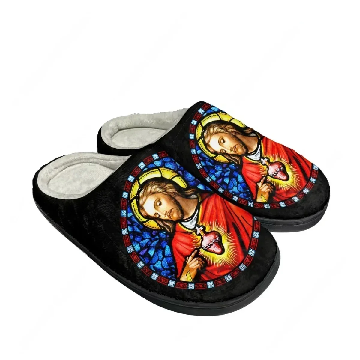 Men Shoes Winter - Sepatu Sandal Katun Motif Lukisan Yesus