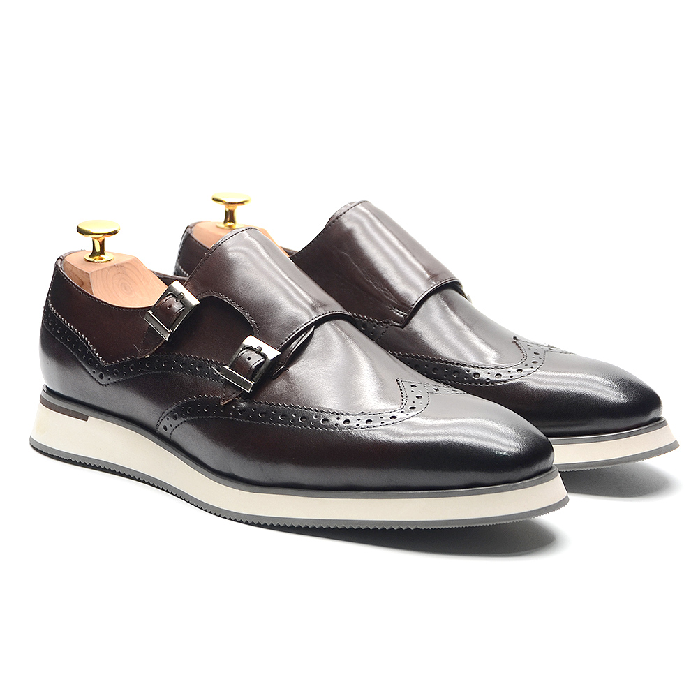Oxford Brogue Leather - Sepatu Sneakers Pria Mewah Eropa Kulit