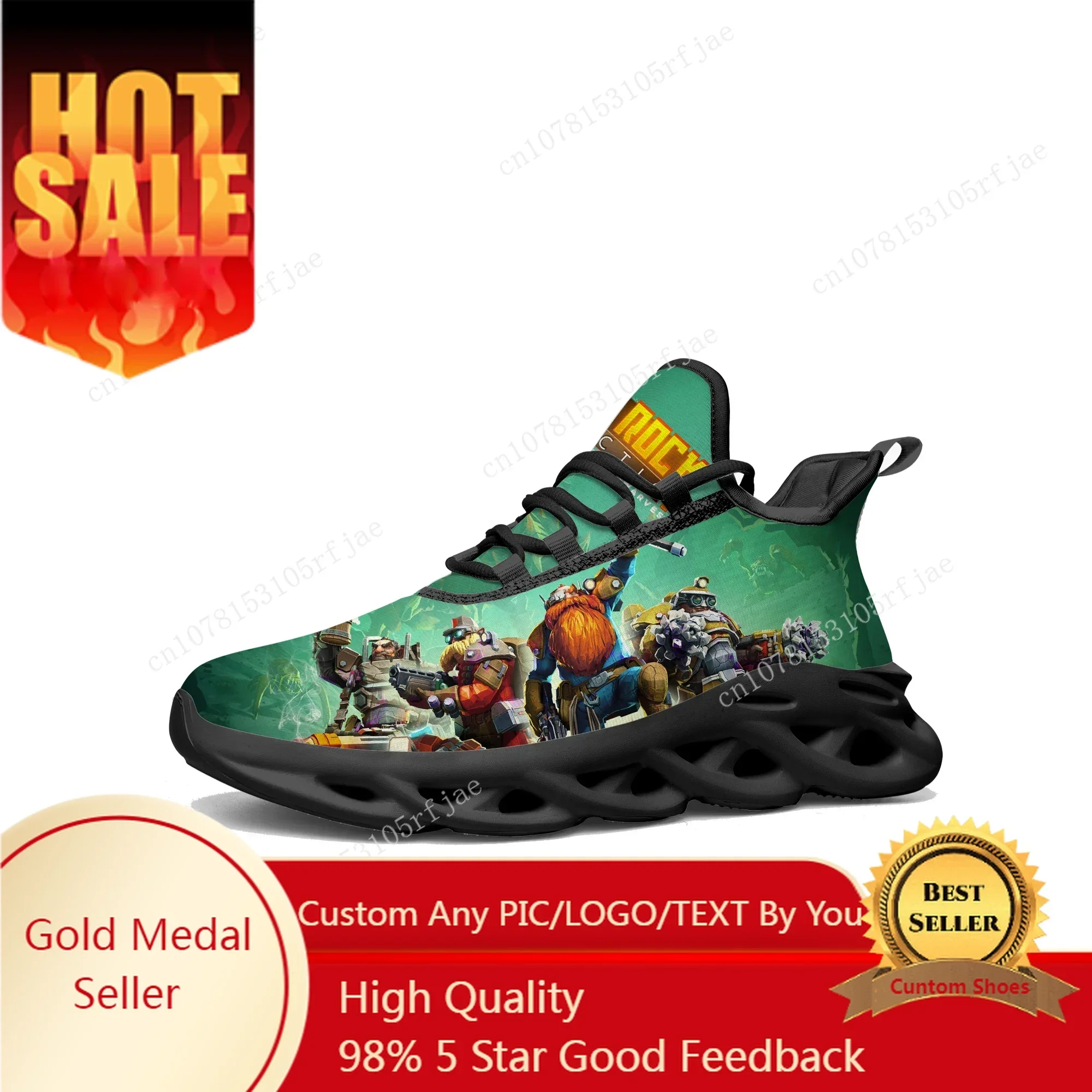 Men Shoes Running - Sepatu Kets Deep Rock Galactic Flats