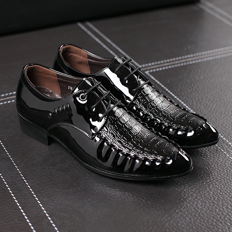 Oxford Brogue Leather - Sepatu Kulit Gaun Pria Sepatu Pesta