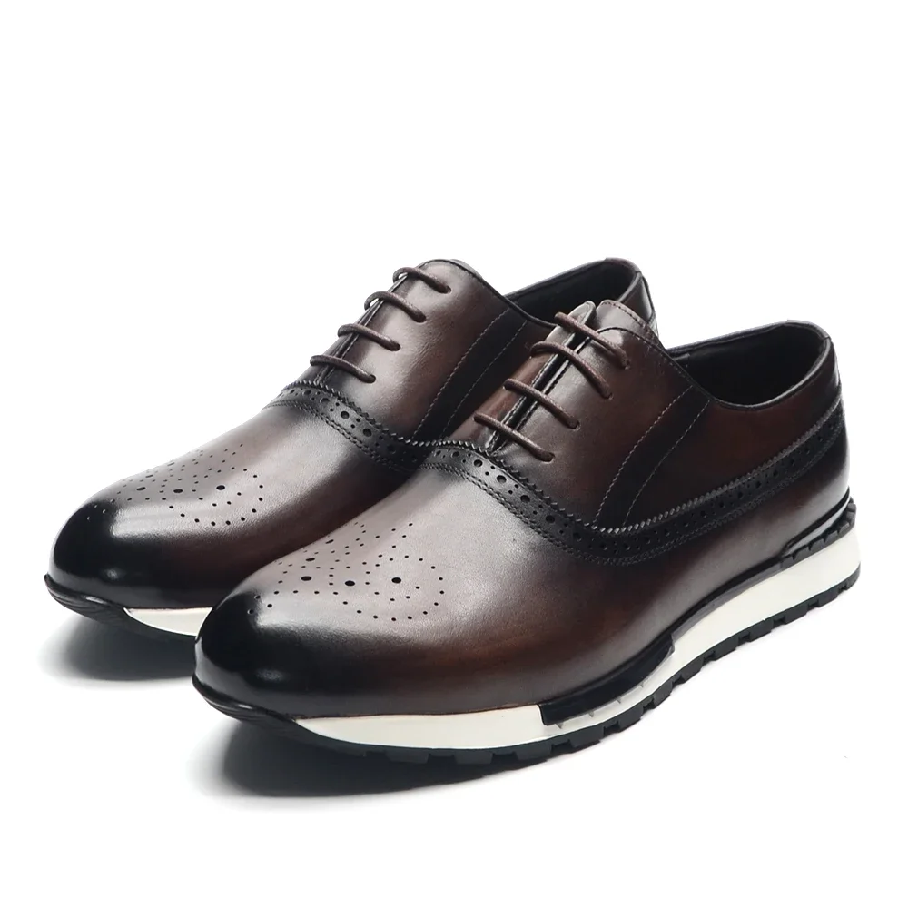 Sepatu Sneaker Oxford Kulit As - Oxford Brogue Leather ulasan dan harga