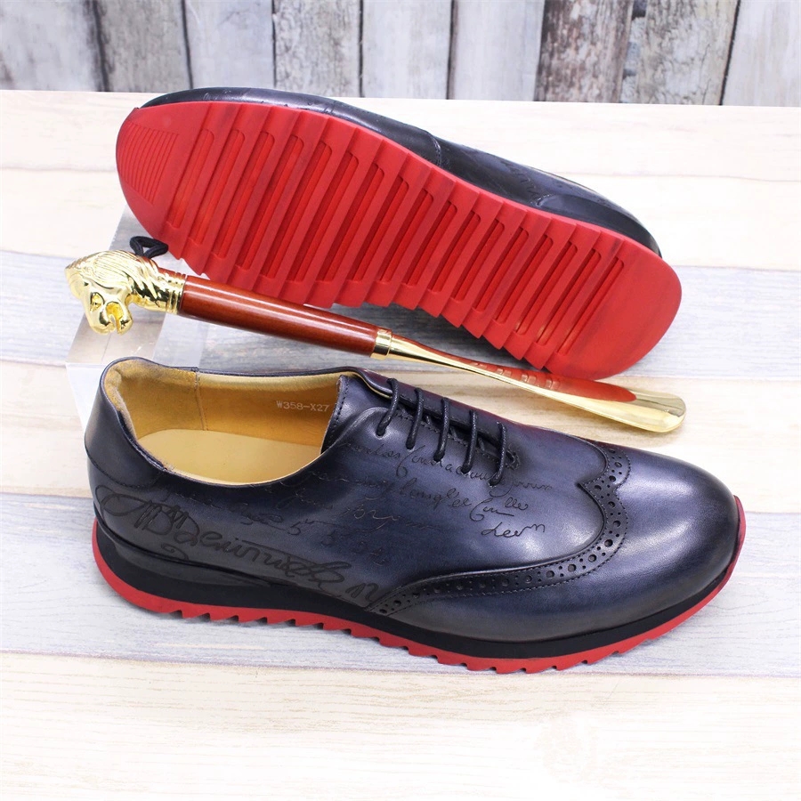 Sepatu Oxford Pria Desainer Me - Oxford Brogue Leather ulasan dan harga