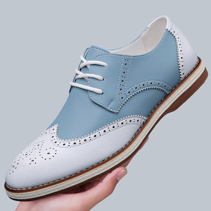 Sepatu Oxford Brogue Dua Warna - Oxford Brogue Leather ulasan dan harga