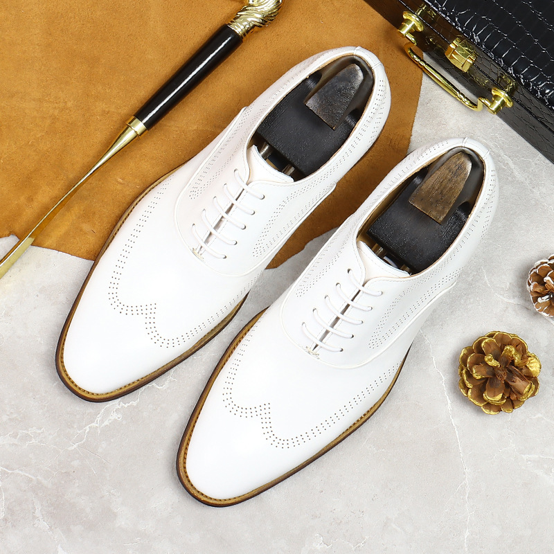 Sepatu Brogue kulit asli Ringk - Oxford Brogue Leather ulasan dan harga