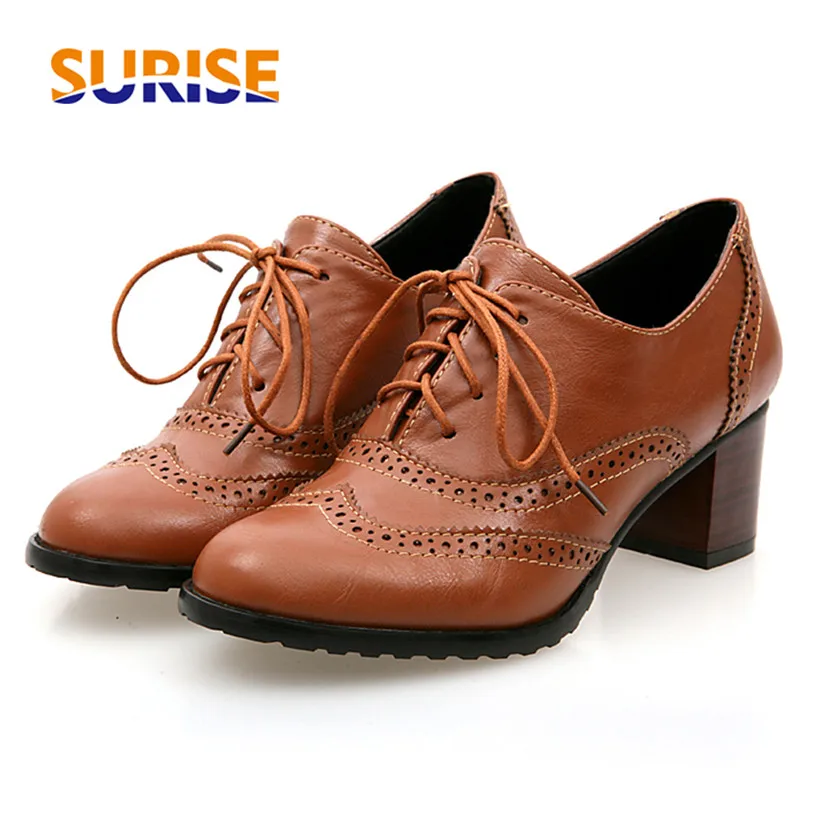 British Women Oxfords sepatu h - Oxford Brogue Leather ulasan dan harga